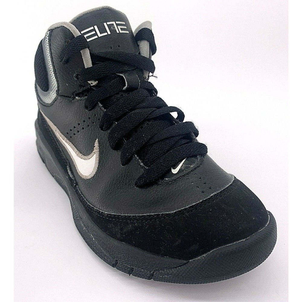 Nike Boys Elite Sneakers 473969-010 Black White Size 13C